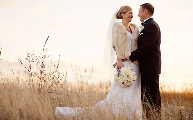 осенняя свадьба, накидка невесты