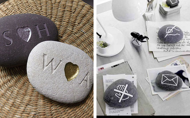 осенняя свадьба, камни в декоре