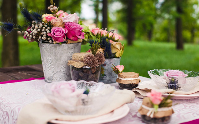 осенняя свадьба, эко-стиль в декоре