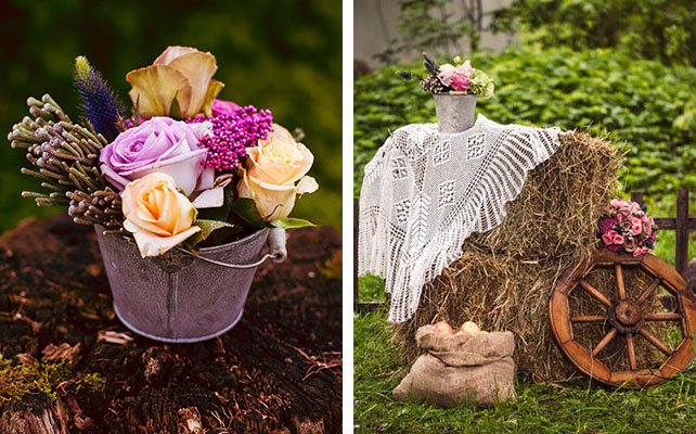 осенняя свадьба, эко-стиль в декоре