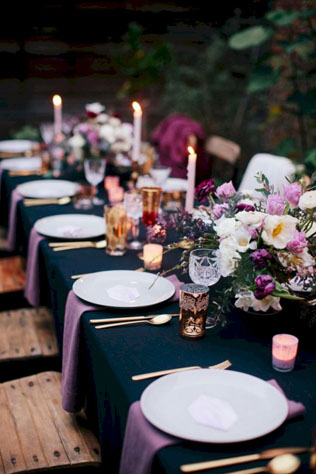 тренды свадебного декора 2019, глубокая и насыщенная цветовая палитра 