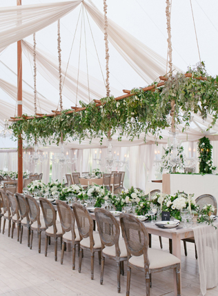 тренды свадебного декора 2019, декор потолка 