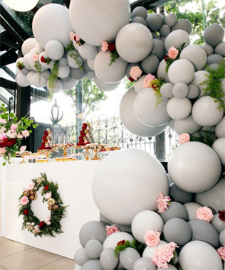 тренды свадебного декора 2019, воздушные шары в декоре 
