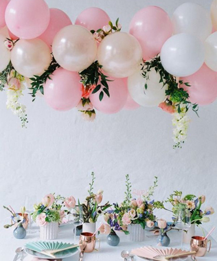 тренды свадебного декора 2019, воздушные шары в декоре 