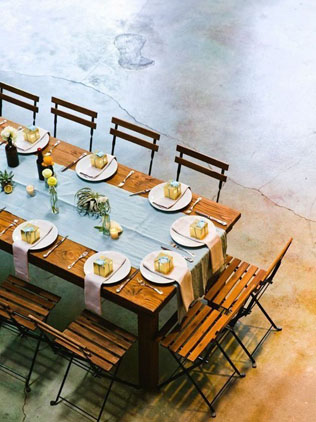 тренды свадебного декора 2019, свадьба в стиле индастриал лофт, урбан и минимализм 