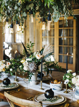 тренды свадебного декора 2019, необычная свадебная флористика