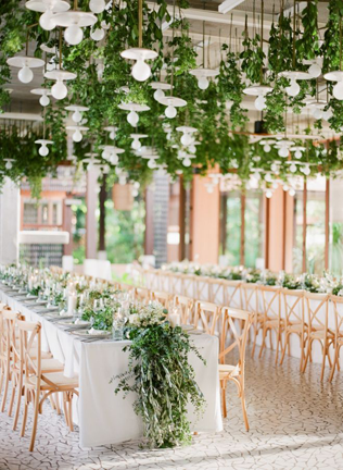 тренды свадебного декора 2019, декор потолка 