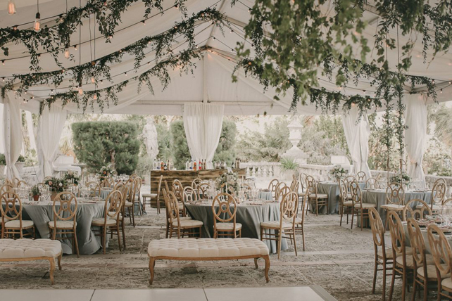 тренды свадебного декора 2019, декор потолка 