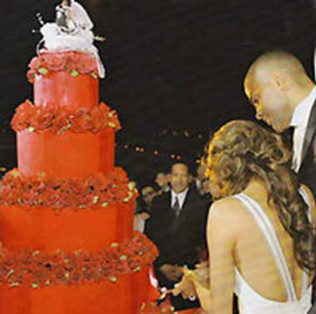 Свадебный торт Евы Лонгории и Тони Паркера (2007) 