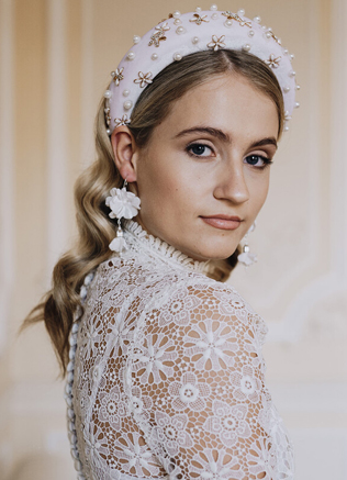 аксессуары для невест 2020, массивный ободок 