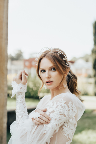 аксессуары для невест 2020, свадебная корона 
