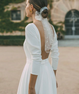 аксессуары для невест 2020, свадебная прическа с лентой 