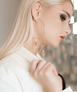 аксессуары для невест 2020, серьги-кольца 