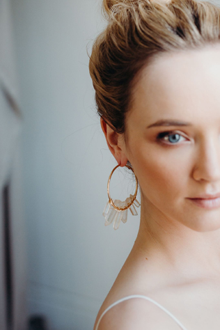 аксессуары для невест 2020, серьги-кольца 