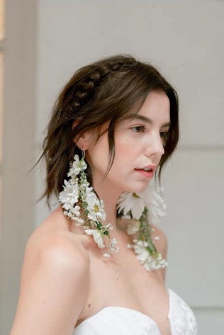 аксессуары для невест 2020, цветочные серьги 