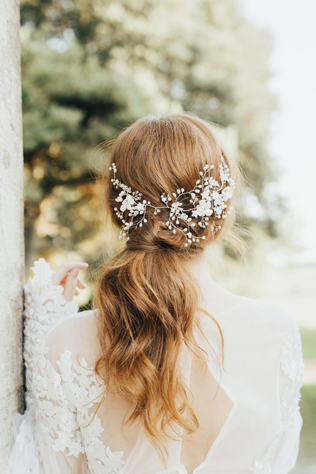 аксессуары для невест 2020, цветочная веточка в прическу 