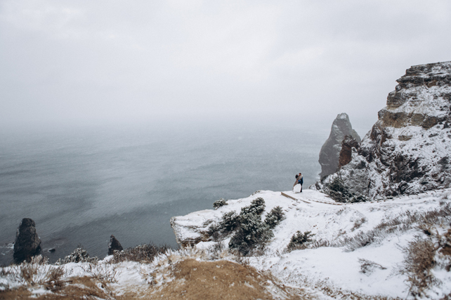 Снегопад на мысе Фиолент. Фотограф Александр Бережнов 