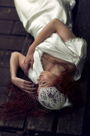 свадебные головные уборы бренда Beretk!Ah... 2014, коллекция «Вуаль»