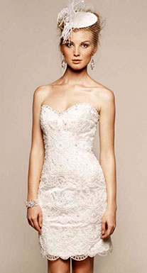 короткие летние свадебные платья