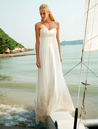 летние свадебные платья из легких тканей