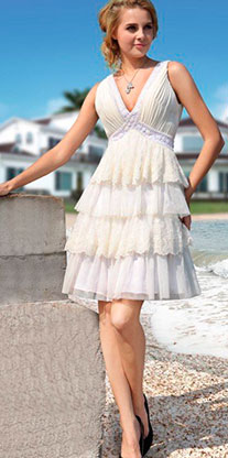 короткие летние свадебные платья