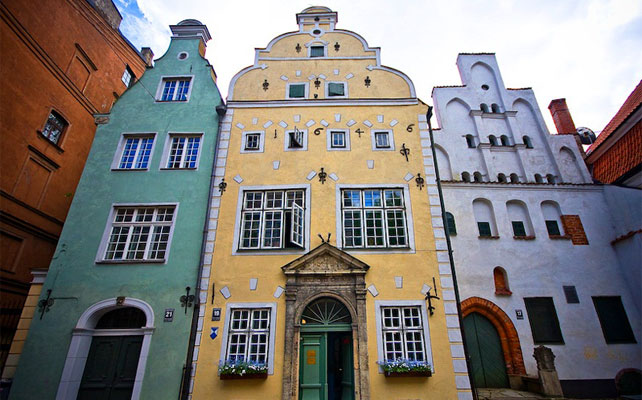 Старый город в Риге, дома три брата