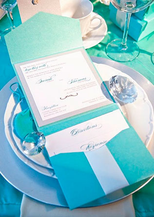 детали свадьбы в стиле Тиффани