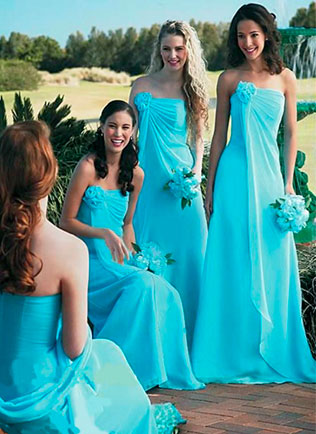 подружки невесты в стиле Тиффани