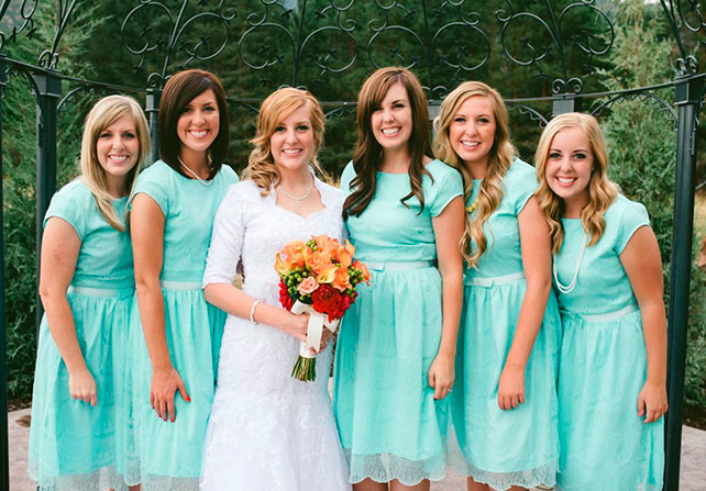подружки невесты в стиле Тиффани
