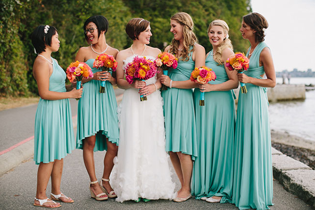 подружки невесты в стиле Тиффани