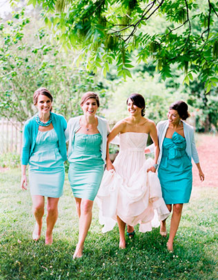 подружки невесты в стиле Тиффани