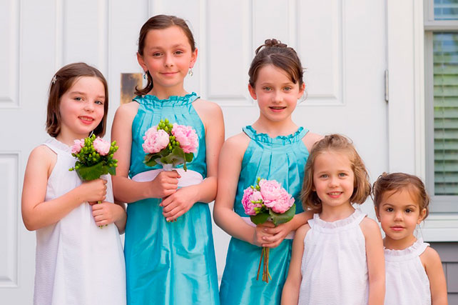 подружки невесты в стиле Тиффани