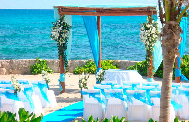 декор церемонии в стиле Тиффани