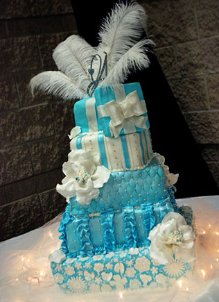 свадебный торт в стиле Тиффани