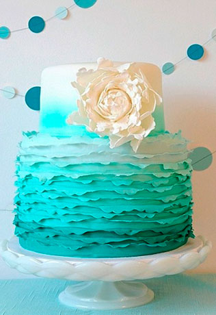 свадебный торт в стиле Тиффани