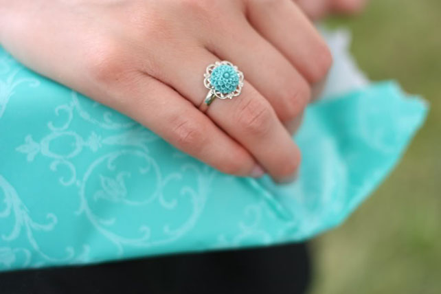 образ невесты в стиле Тиффани