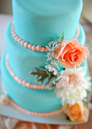 свадебный торт в стиле Тиффани
