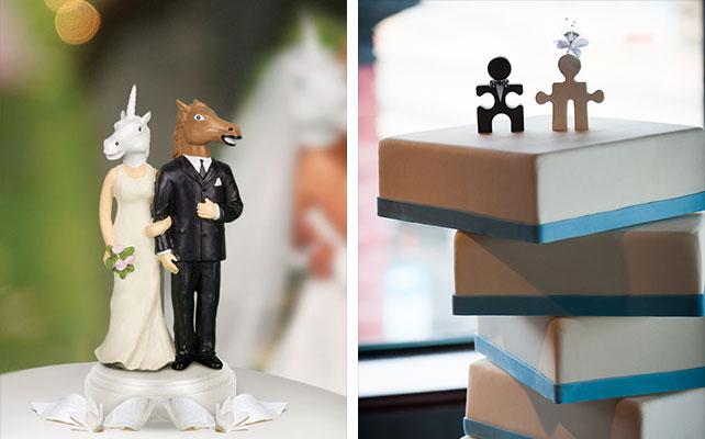необычные и забавные фигурки для свадебного торта