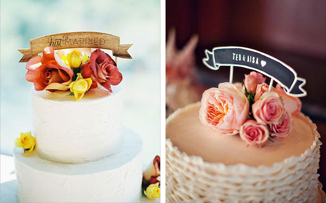 фигурки для свадебного торта в виде надписи