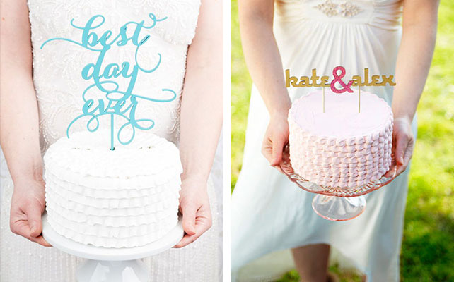 фигурки для свадебного торта в виде надписи