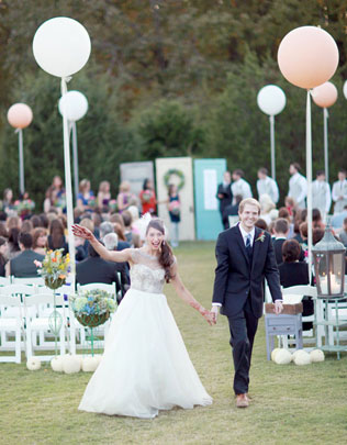 декор свадьбы воздушными шарами