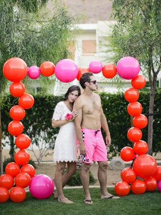 декор свадьбы воздушными шарами