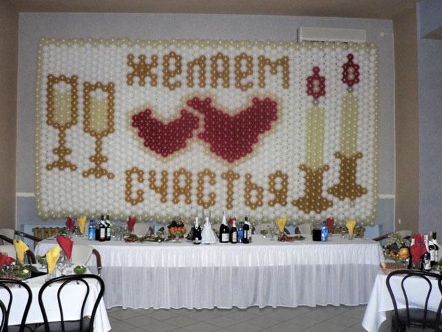 неудачный декор свадьбы воздушными шарами