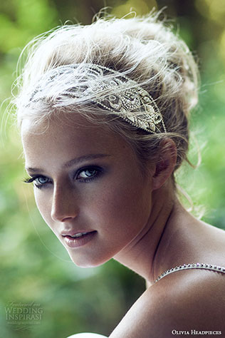 украшения для прически невесты Olivia Headpieces