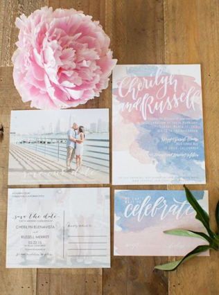 Свадебное вдохновение: 35 самых красивых акварельных приглашений 