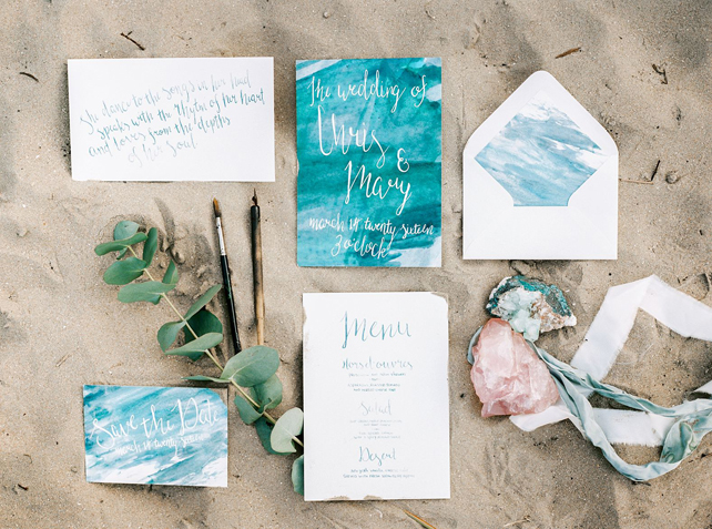 Свадебное вдохновение: 35 самых красивых акварельных приглашений 