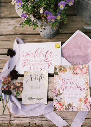 Свадебное вдохновение: 35 самых красивых акварельных приглашений 