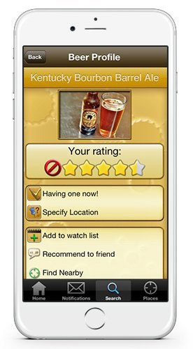 приложение для мобильного телефона по выбору алкоголя