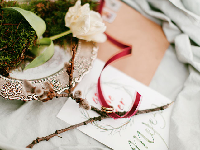 весенняя фотосессия невесты, акварельные приглашения