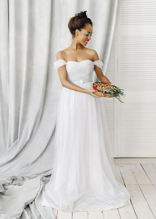 весенняя фотосессия невесты, образ невесты